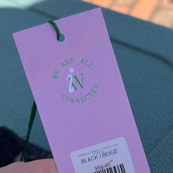 Primecut Checked Shearling Coin Purse NWT - Picture 4 of 6